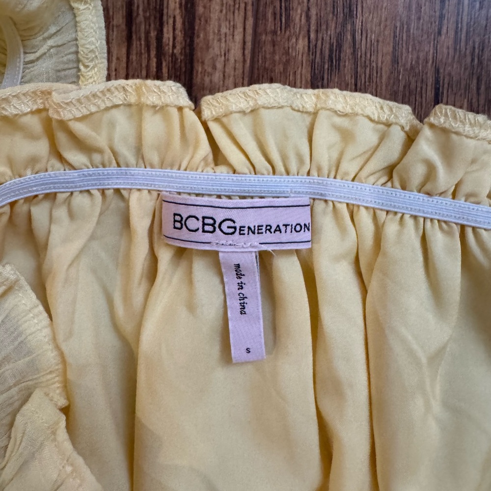 Bcbgeneration Light Yellow Ruffle Top - image 2